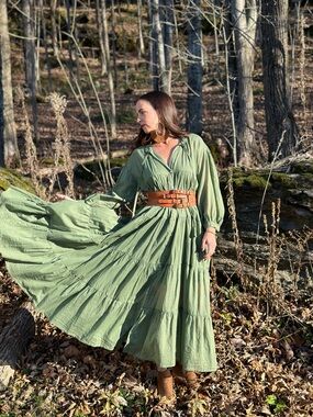 Pearl & Caviar Daphne Long Sleeve Maxi Dress